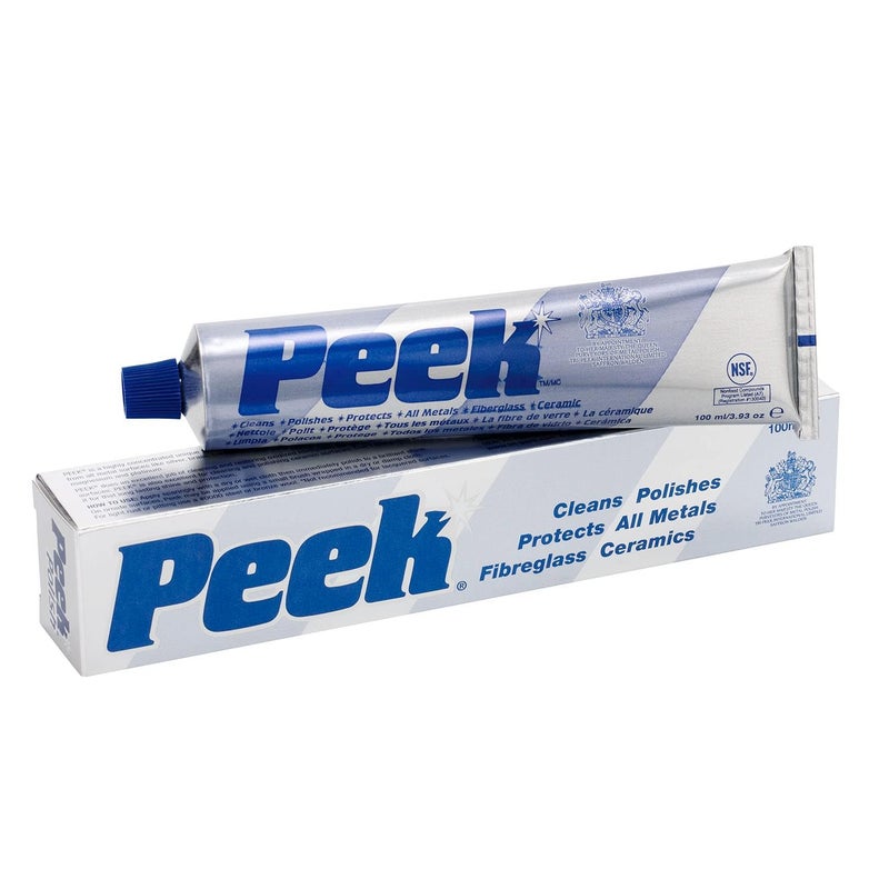 peek Tri-Peek Peek Polish, Multipurpose Metal Cleaner, Polish and Protect All Metals & Fibreglass, Aluminum, and Chrome Metal Polisher, Silverware, Glass & Acrylics Cleaner (100ml Tube) - Image 1